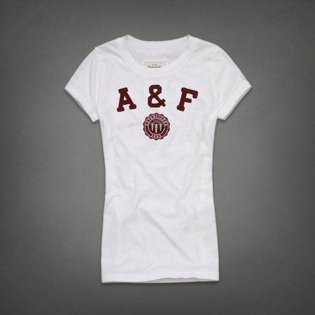 Abercrombie Fitch Mujeres De Cuello Redondo Corto Remera AF8179